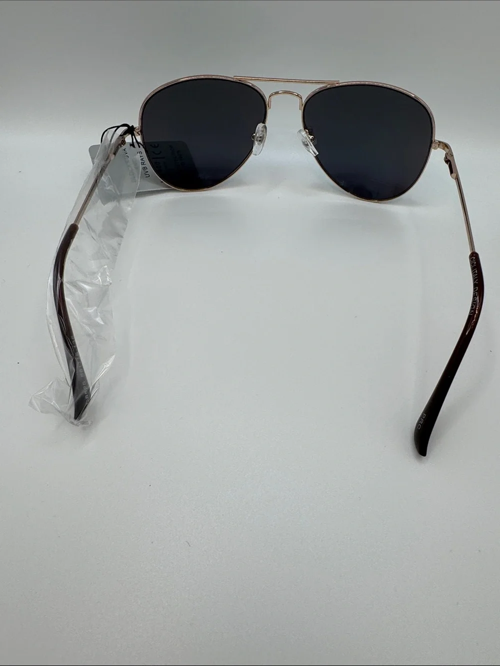 Aviator Sunglasses with Blue-Green Mirrored Lenses